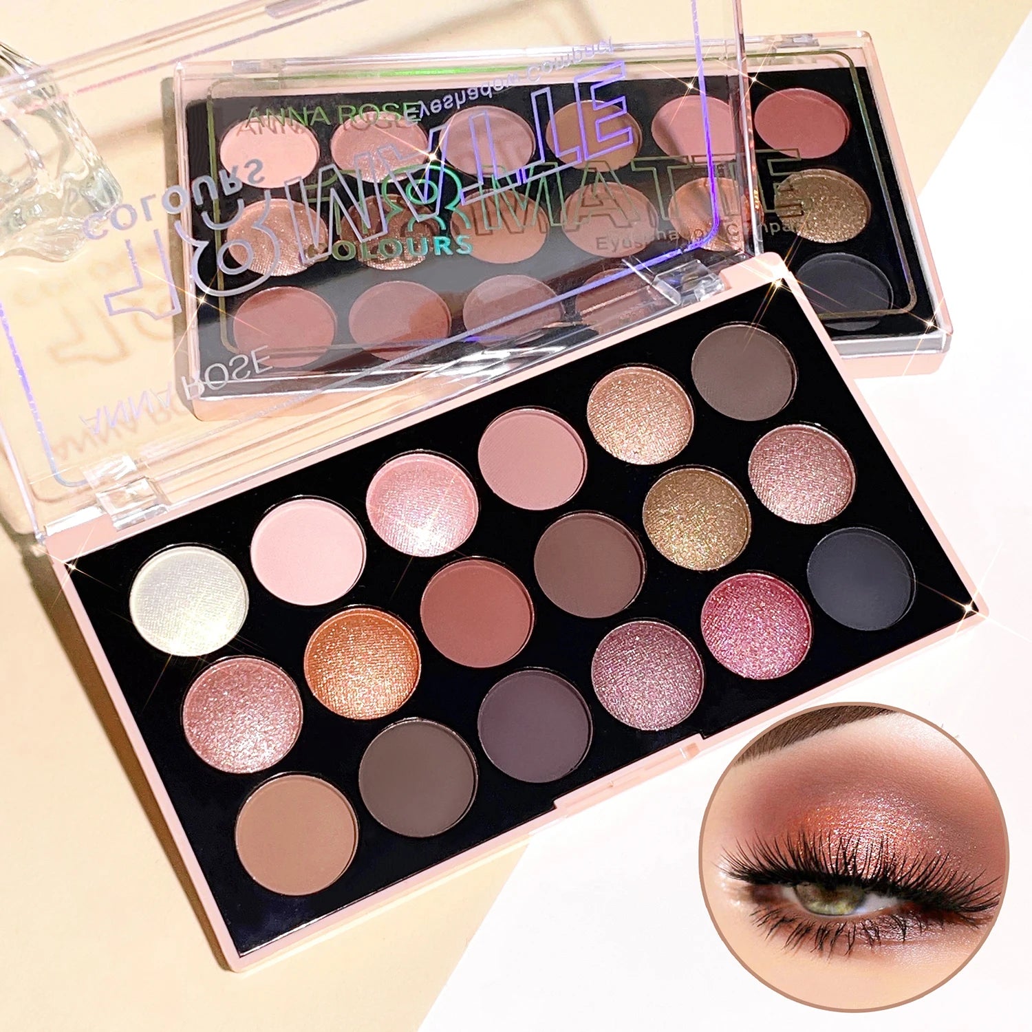 18-Color Eyeshadow Palette Matte Shimmer & Natural Finishes