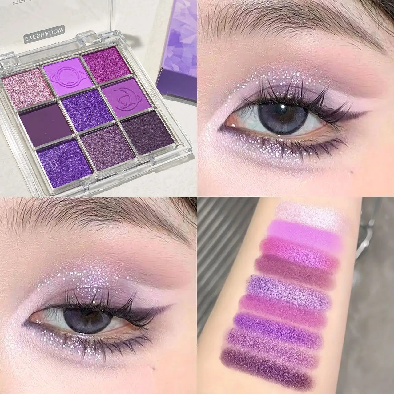 9 Color Eyeshadow Palette Matte Glitter Effect Perfect for Festivals