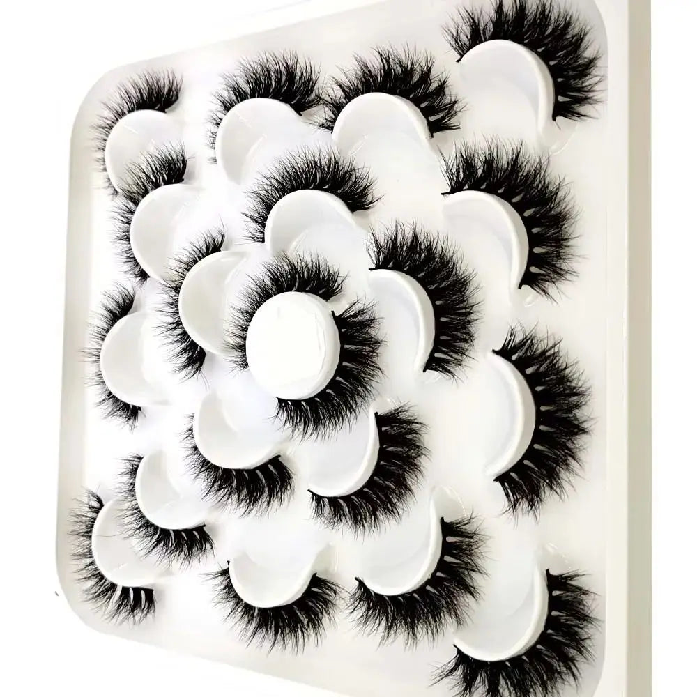 NEW 10 pairs Handmade 3d mink lashes short False Eyelashes Cross Messy Dense Natural Eye Lashes Stage Makeup False Eyelashes